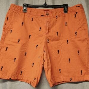 MERONA Orange Walking Shorts- Seahorse Design - Women's 14